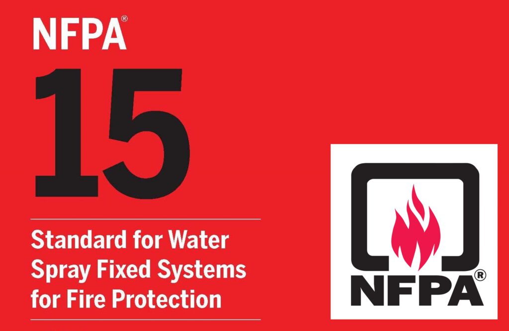 norme NFPA 15 pour les systèmes de protection incendie à installation fixe